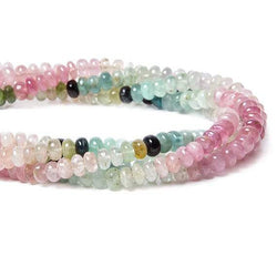 5mm Multi Color Afghani Tourmaline Plain Rondelle (ONLINE ORDER ONLY)