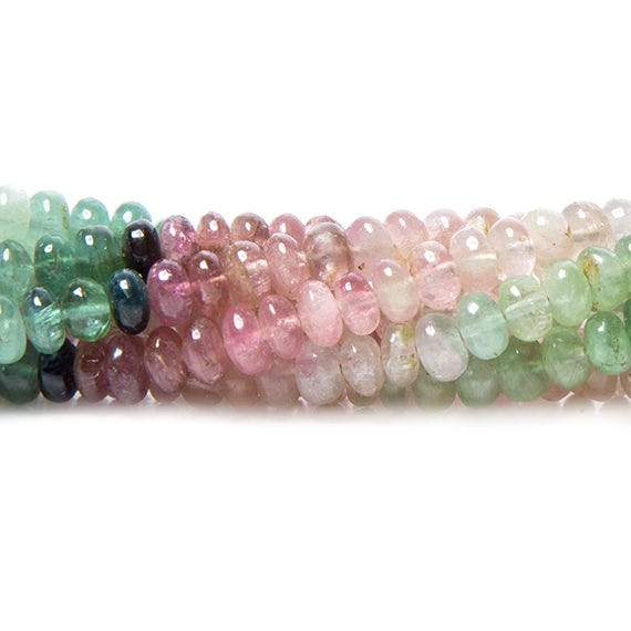 5mm Multi Color Afghani Tourmaline Plain Rondelle (ONLINE ORDER ONLY)