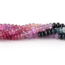 5mm Multi Color Sapphire Plain Rondelle Beads 18 inch 154 pieces AA (ONLINE ORDER ONLY)