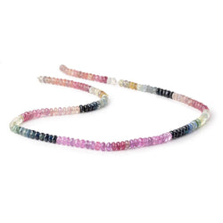 5mm Multi Color Sapphire Plain Rondelle Beads 18 inch 154 pieces AA (ONLINE ORDER ONLY)
