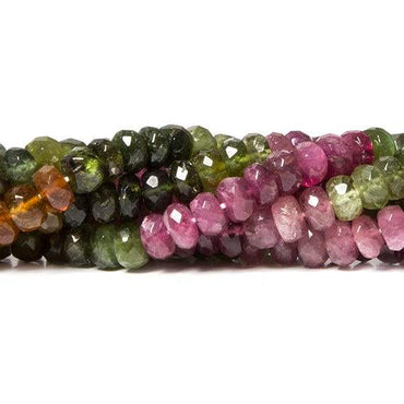 5mm Multi Color Tourmaline Beads Faceted Rondelle 126 pcs (ONLINE ORDER ONLY)