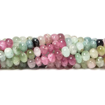 5mm Multi Color Tourmaline Beads Plain Rondelle 100 pcs (ONLINE ORDER ONLY)