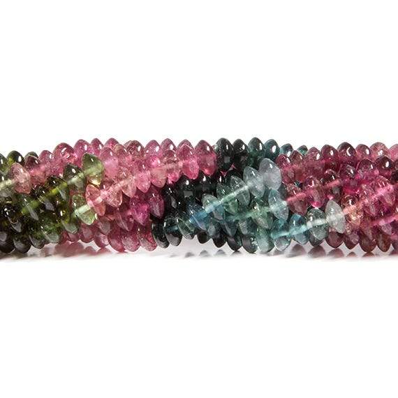 5mm Multi Color Tourmaline Beads Plain Rondelle (ONLINE ORDER ONLY)
