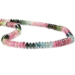 5mm Multi Color Tourmaline Beads Plain Rondelle (ONLINE ORDER ONLY)