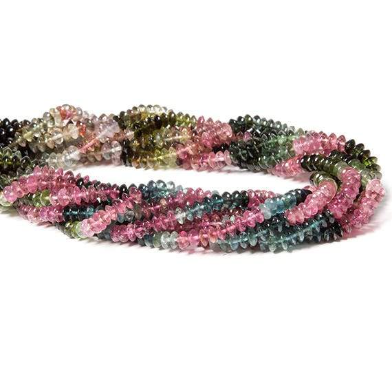 5mm Multi Color Tourmaline Beads Plain Rondelle (ONLINE ORDER ONLY)