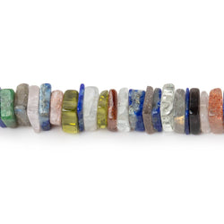 5mm Multi Gemstone Plain Square Heishi Beads 14 inch 200 pieces (ONLINE ORDER ONLY)