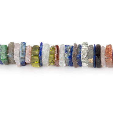 5mm Multi Gemstone Plain Square Heishi Beads 14 inch 200 pieces (ONLINE ORDER ONLY)