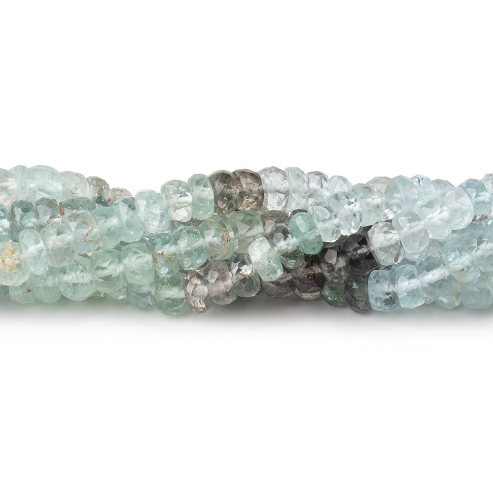 5mm Multi Moss Aquamarine faceted rondelle beads 16 inch 142 pieces (ONLINE ORDER ONLY)