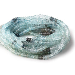 5mm Multi Moss Aquamarine faceted rondelle beads 16 inch 142 pieces (ONLINE ORDER ONLY)