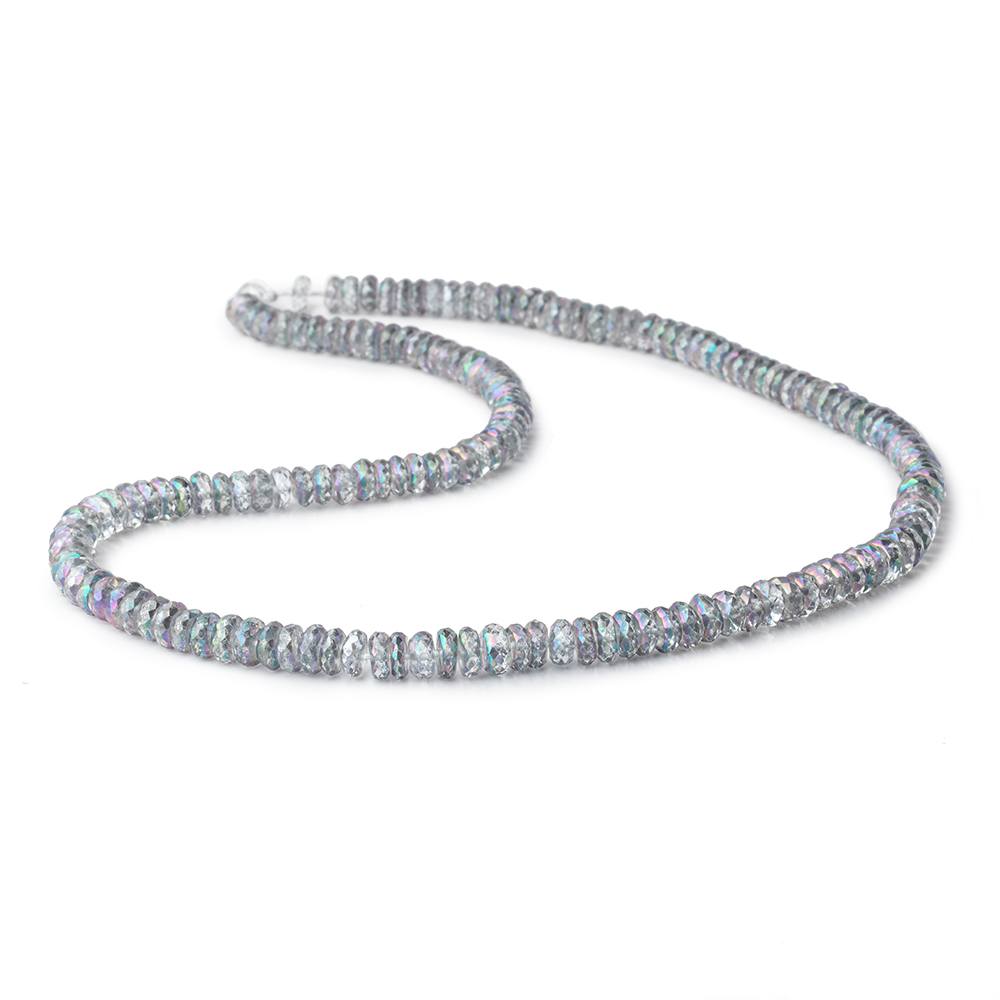 5mm Mystic Grey Topaz Faceted Rondelle Beads 16 inch 166 pieces (ONLINE ORDER ONLY)
