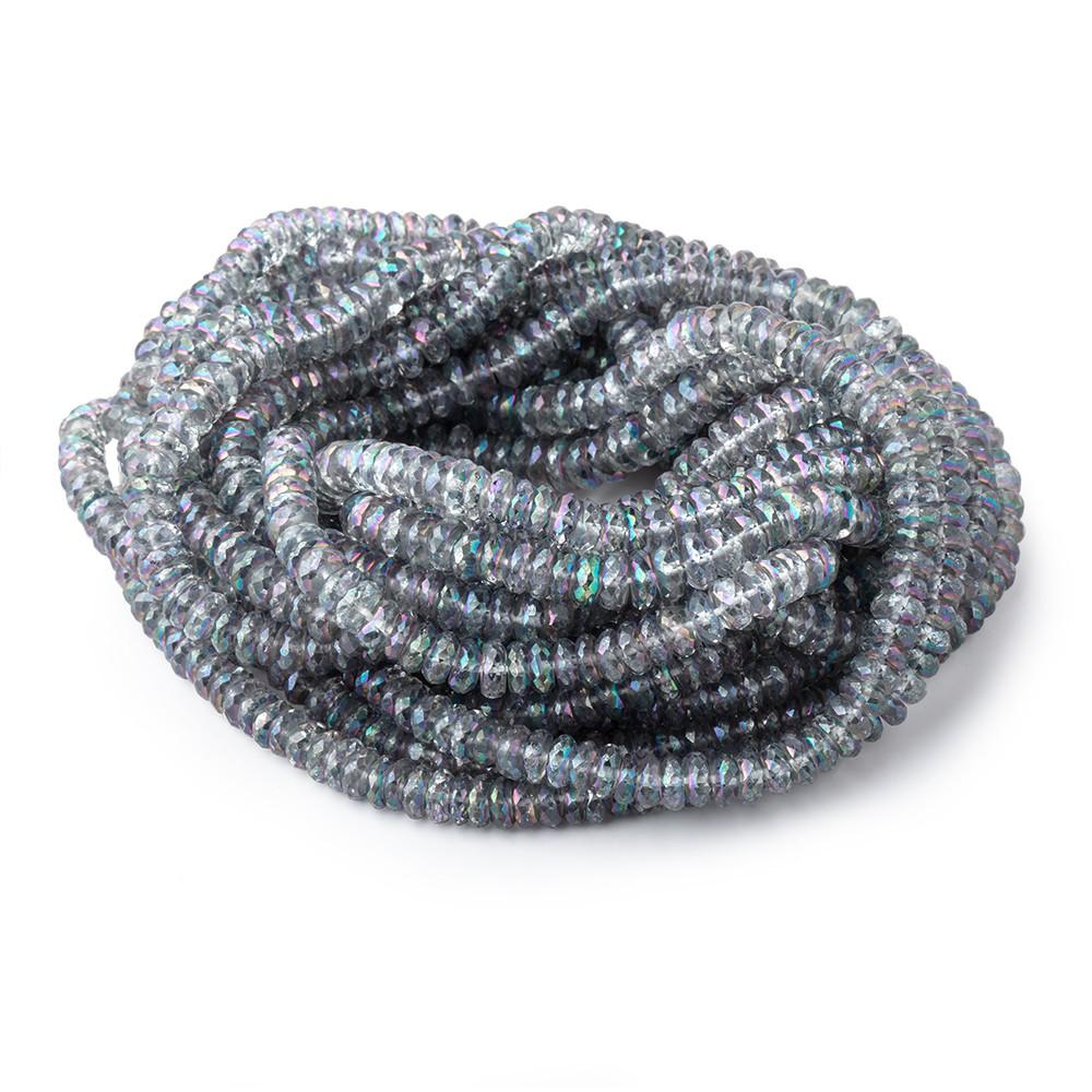 5mm Mystic Grey Topaz Faceted Rondelle Beads 16 inch 166 pieces (ONLINE ORDER ONLY)