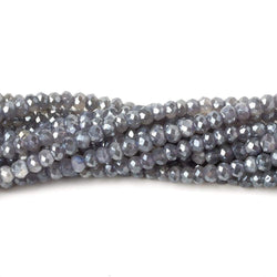 5mm Mystic Platinum Moonstone faceted rondelles 16 inch 100 beads A (ONLINE ORDER ONLY)