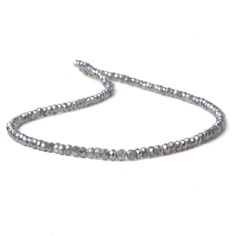 5mm Mystic Platinum Moonstone faceted rondelles 16 inch 100 beads A (ONLINE ORDER ONLY)
