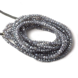 5mm Mystic Platinum Moonstone faceted rondelles 16 inch 100 beads A (ONLINE ORDER ONLY)