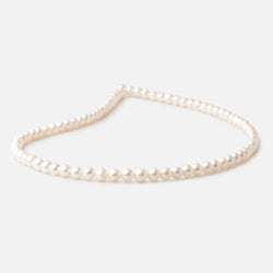 5mm Off White Side Drilled Off Round Freshwater Pearls 15.5 inch 85 Beads A