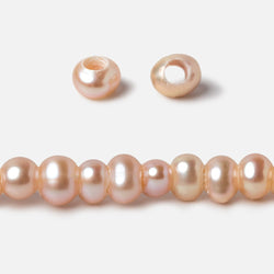 5mm Peach Blush Off Round 2.5mm Large Hole Pearls 15 inch 100 pieces (ONLINE ORDER ONLY)