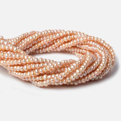 5mm Peach Blush Off Round 2.5mm Large Hole Pearls 15 inch 100 pieces (ONLINE ORDER ONLY)