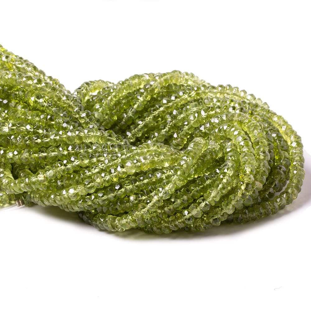 5mm Peridot Faceted Rondelle Beads 13 inch 112 pieces (ONLINE ORDER ONLY)