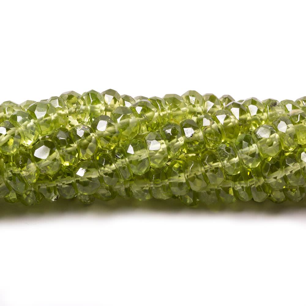 5mm Peridot Faceted Rondelle Beads 13 inch 112 pieces (ONLINE ORDER ONLY)
