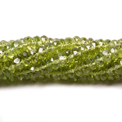 5mm Peridot Faceted Rondelle Beads 13 inch 112 pieces (ONLINE ORDER ONLY)