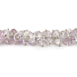 5mm Pink Amethyst and Crystal Quartz faceted rondelles on headpins 6 inch 95 pcs (ONLINE ORDER ONLY)