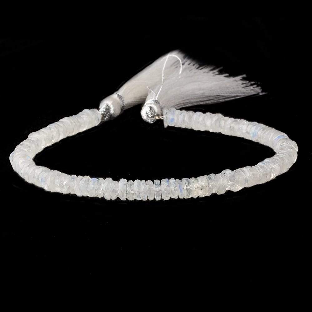 5mm Rainbow Moonstone faceted Heshi beads 8 inch 115 pieces A (ONLINE ORDER ONLY)