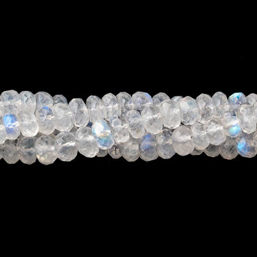 5mm Rainbow Moonstone Faceted Rondelle Beads 14 inch 118 pieces (ONLINE ORDER ONLY)