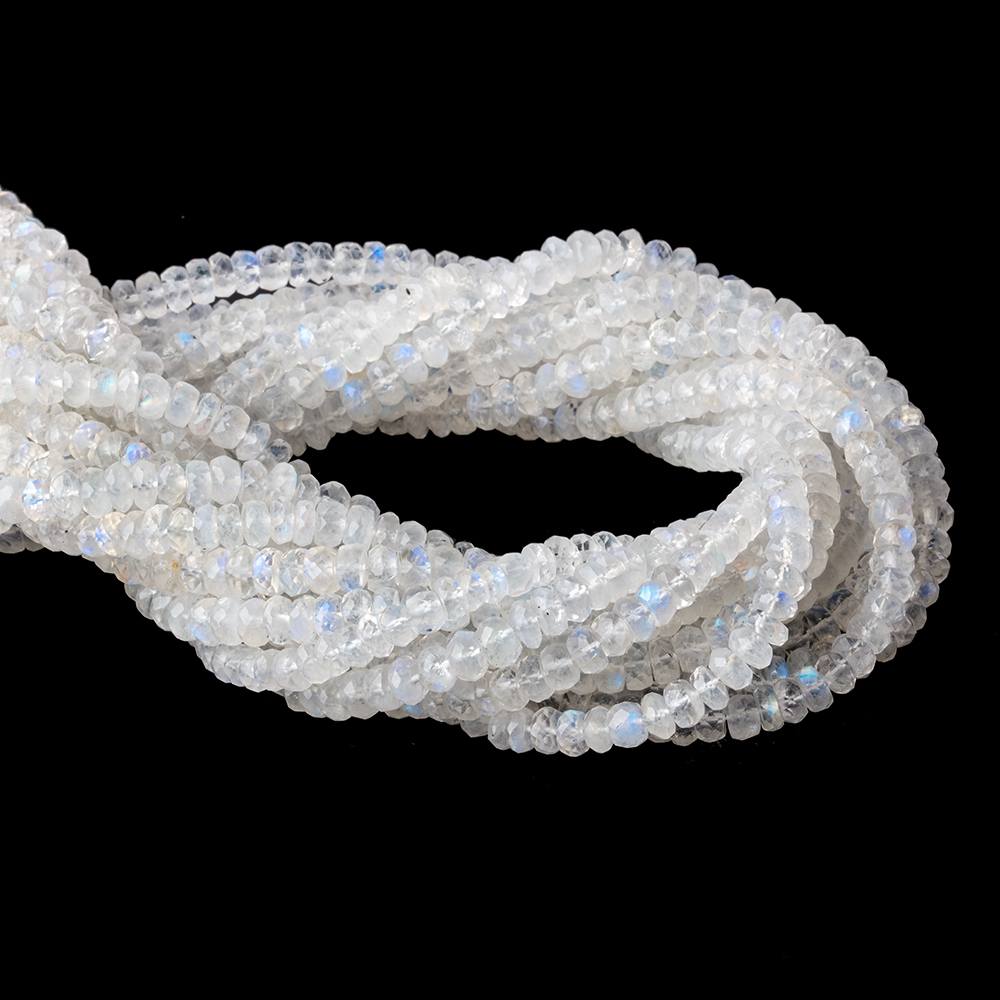 5mm Rainbow Moonstone Faceted Rondelle Beads 14 inch 118 pieces (ONLINE ORDER ONLY)