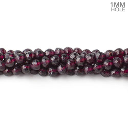 5mm Rhodolite Garnet Faceted Round Beads 13 inch 76 pieces 1mm Hole (ONLINE ORDER ONLY)