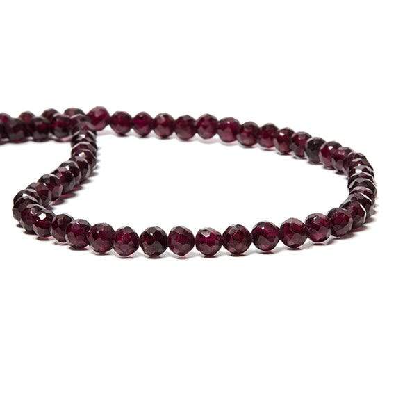 5mm Rhodolite Garnet faceted round Beads 14.5 inch 78 pieces (ONLINE ORDER ONLY)