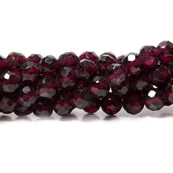 5mm Rhodolite Garnet faceted round Beads 14.5 inch 78 pieces (ONLINE ORDER ONLY)