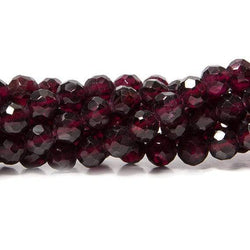 5mm Rhodolite Garnet faceted round Beads 14.5 inch 78 pieces (ONLINE ORDER ONLY)