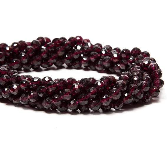 5mm Rhodolite Garnet faceted round Beads 14.5 inch 78 pieces (ONLINE ORDER ONLY)