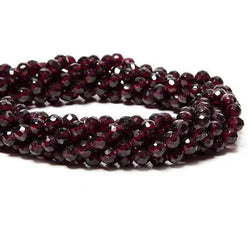 5mm Rhodolite Garnet faceted round Beads 14.5 inch 78 pieces (ONLINE ORDER ONLY)