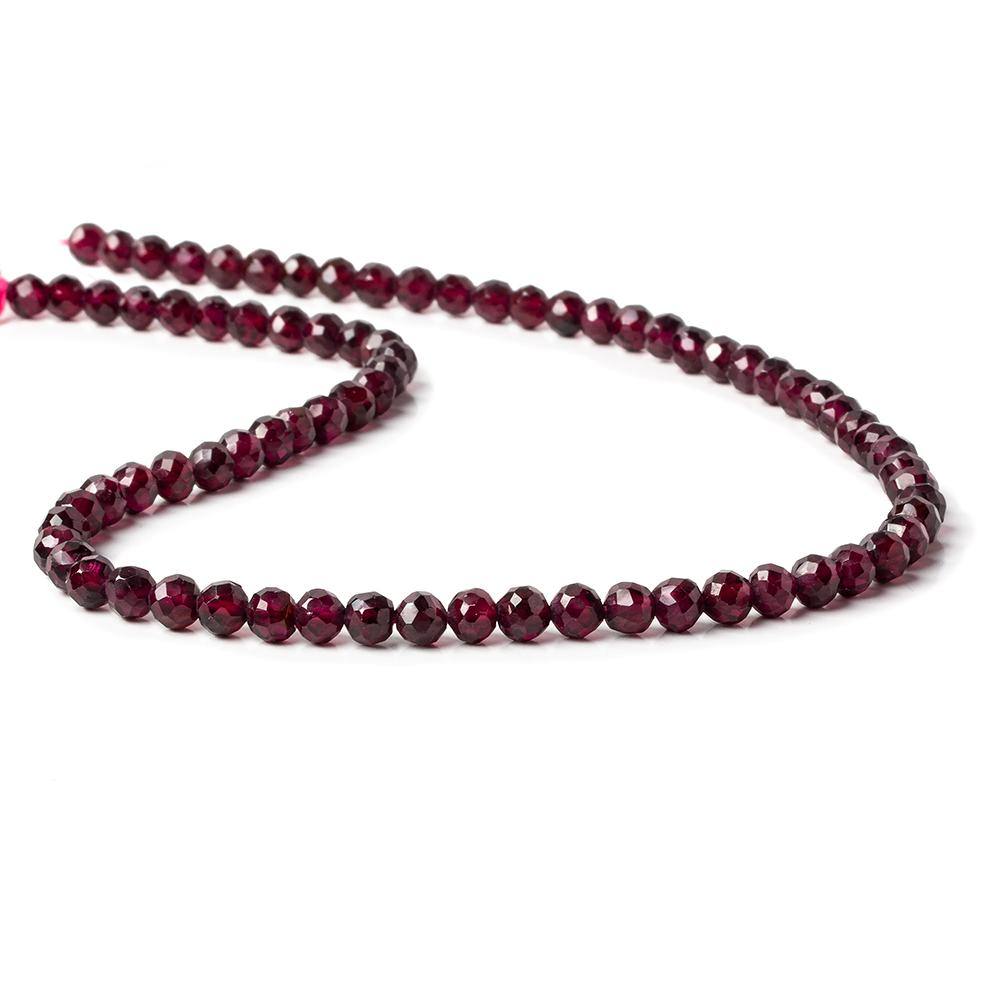 5mm Rhodolite Garnet faceted round Beads 14.5 inch 78 pieces (ONLINE ORDER ONLY)