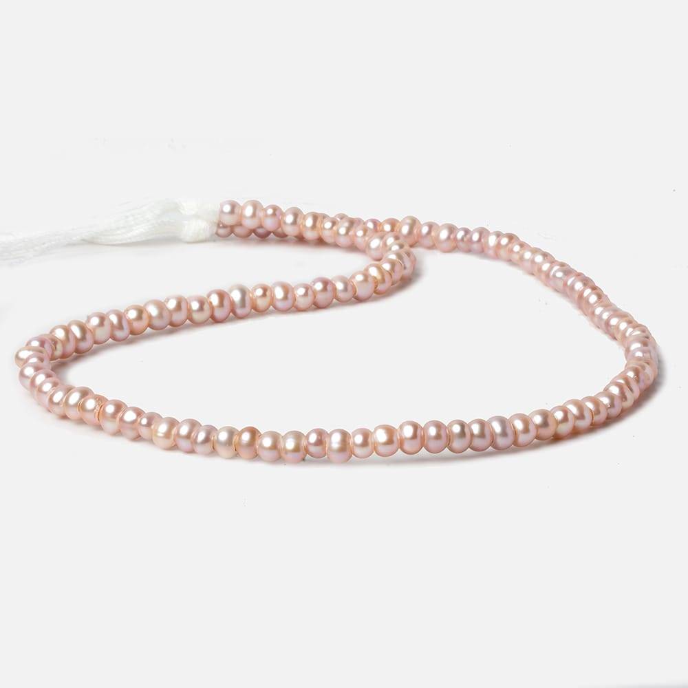 5mm Rose Pink Off Round 2.5mm Large Hole Pearls 15 inch 100 pieces (ONLINE ORDER ONLY)