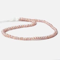 5mm Rose Pink Off Round 2.5mm Large Hole Pearls 15 inch 100 pieces (ONLINE ORDER ONLY)