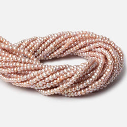 5mm Rose Pink Off Round 2.5mm Large Hole Pearls 15 inch 100 pieces (ONLINE ORDER ONLY)