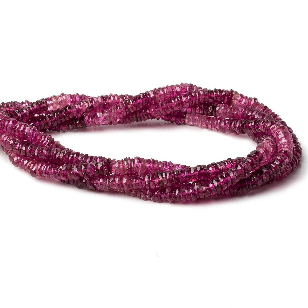 5mm Rubelite Tourmaline Faceted Rondelle Beads 13.5 inch 160 pcs (ONLINE ORDER ONLY)