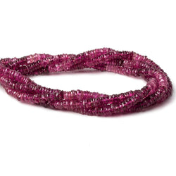 5mm Rubelite Tourmaline Faceted Rondelle Beads 13.5 inch 160 pcs (ONLINE ORDER ONLY)