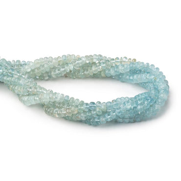 5mm Shaded Aquamarine Plain Rondelle Beads 14 inch 118 pieces (ONLINE ORDER ONLY)