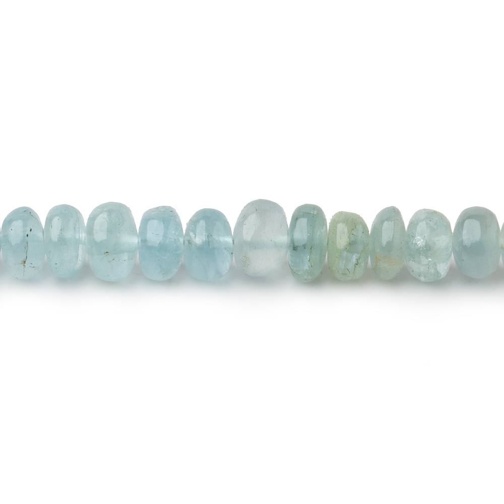 5mm Shaded Aquamarine Plain Rondelle Beads 14 inch 118 pieces (ONLINE ORDER ONLY)