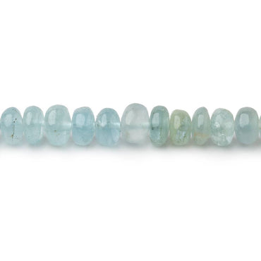 5mm Shaded Aquamarine Plain Rondelle Beads 14 inch 118 pieces (ONLINE ORDER ONLY)