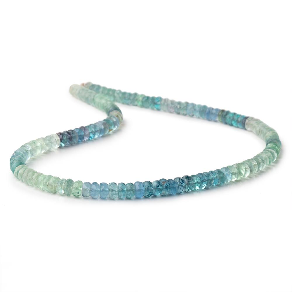 5mm Shaded Fluorite Faceted Rondelle Beads 13 inch 126 pieces (ONLINE ORDER ONLY)