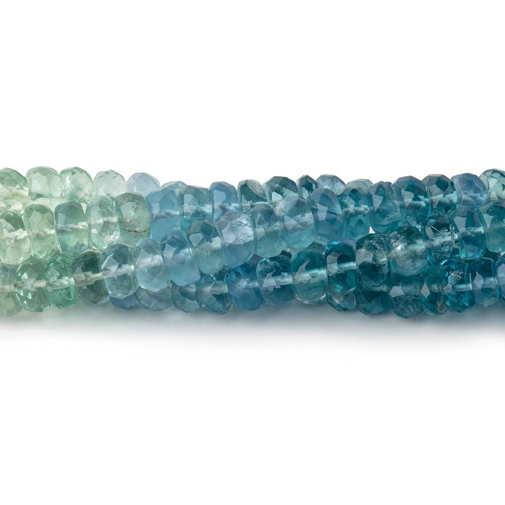 5mm Shaded Fluorite Faceted Rondelle Beads 13 inch 126 pieces (ONLINE ORDER ONLY)