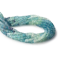 5mm Shaded Fluorite Faceted Rondelle Beads 13 inch 126 pieces (ONLINE ORDER ONLY)