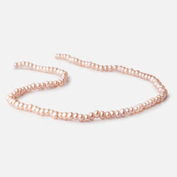 5mm Soft Peach 2.5mm Large Hole Off Round Pearls 15 inch 114 Beads (ONLINE ORDER ONLY)