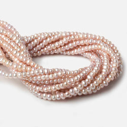 5mm Soft Pink Off Round 2.5mm Large Hole Pearls 15 inch 100 pieces (ONLINE ORDER ONLY)
