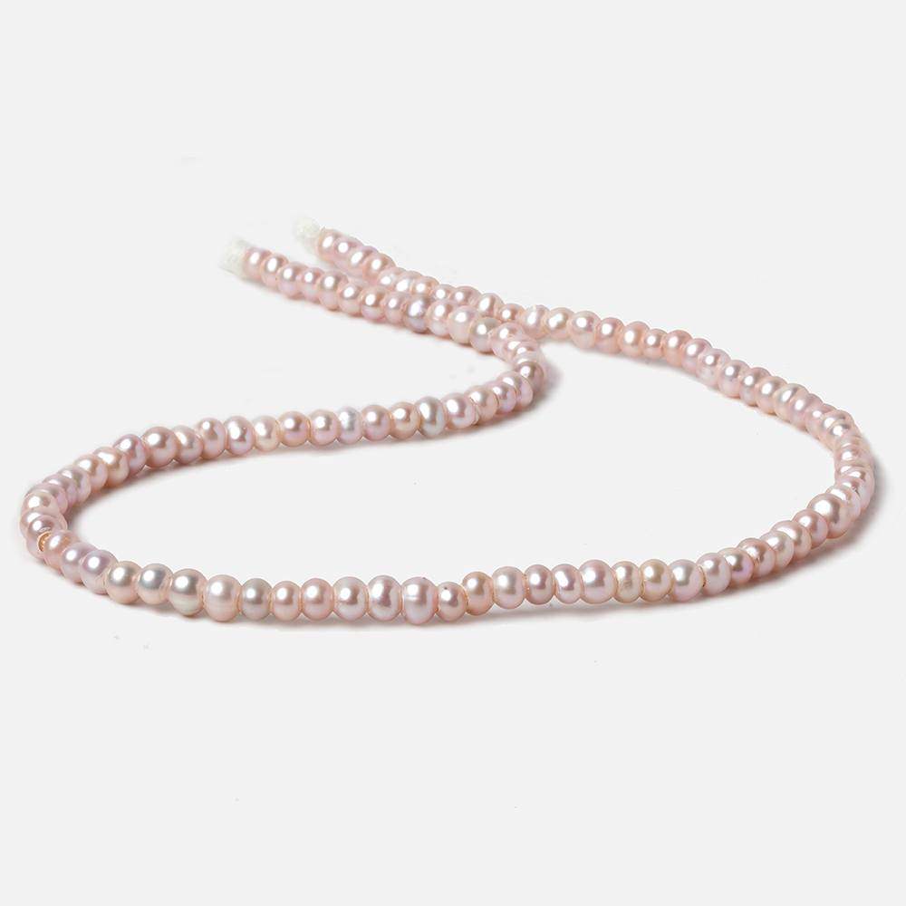 5mm Soft Pink Off Round 2.5mm Large Hole Pearls 15 inch 100 pieces (ONLINE ORDER ONLY)