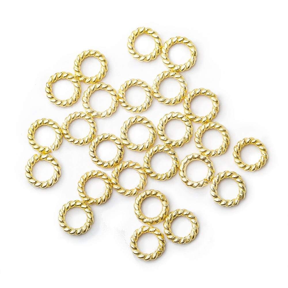 5mm Vermeil Twisted Jump Rings 25 pieces per bag (ONLINE ORDER ONLY)